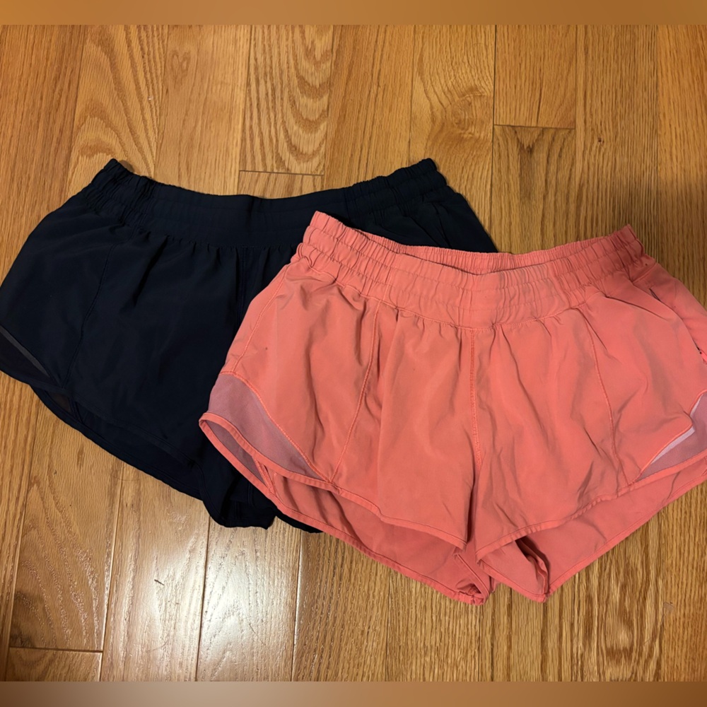 Lululemon BUNDLE! Black and pink shorts size 10